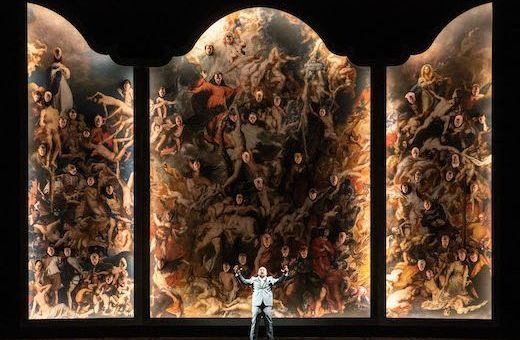 Gevorg Hakobyan (Scarpia) and Dutch National Opera Chorus &copy; Marco Borggreve