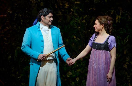 Ilker Arcayürek (Tamino) and Anna-Sophie Neher (Pamina) &copy; Michael Cooper