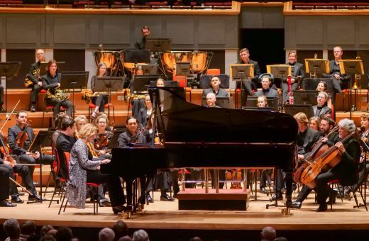 Gabriela Montero with Mirga Gražintyė-Tyla and the CBSO &copy; Beki Smith | CBSO