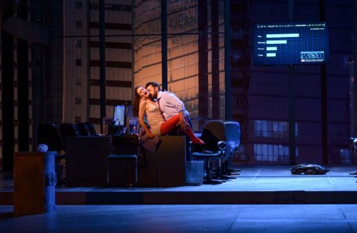 Sarah Defrise (Zerlina) et Davide Luciano (Don Giovanni) © J. Berger / Opéra Royal de Wallonie-Liège