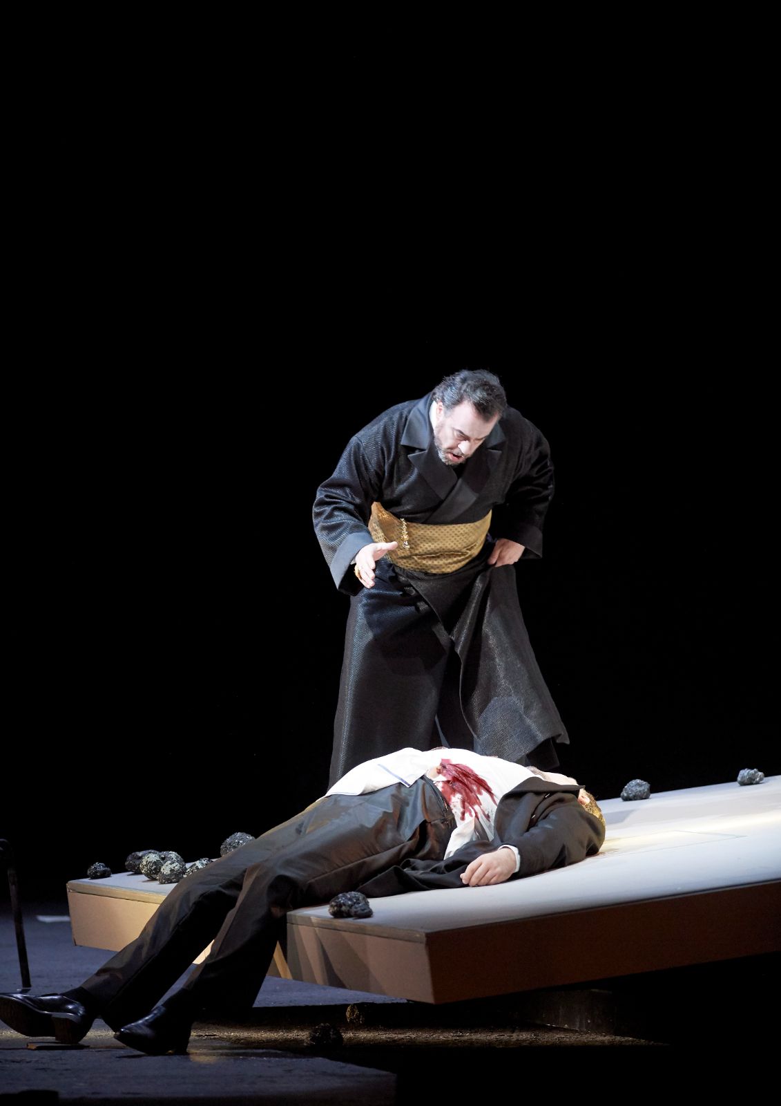 Carlos Álvarez (High Priest of Dagon) and Sorin Coliban (Abimélech) © Michael Pöhn | Wiener Staatsoper GmbH