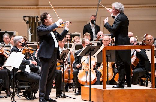 Nikolaj Szeps-Znaider, Franz Welser-Möst and The Cleveland Orchestra © Chris Lee