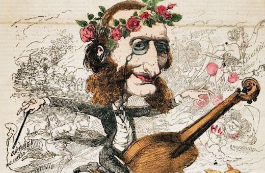 Caricature of Jacques Offenbach by André Gill (1874) &copy; Public domain