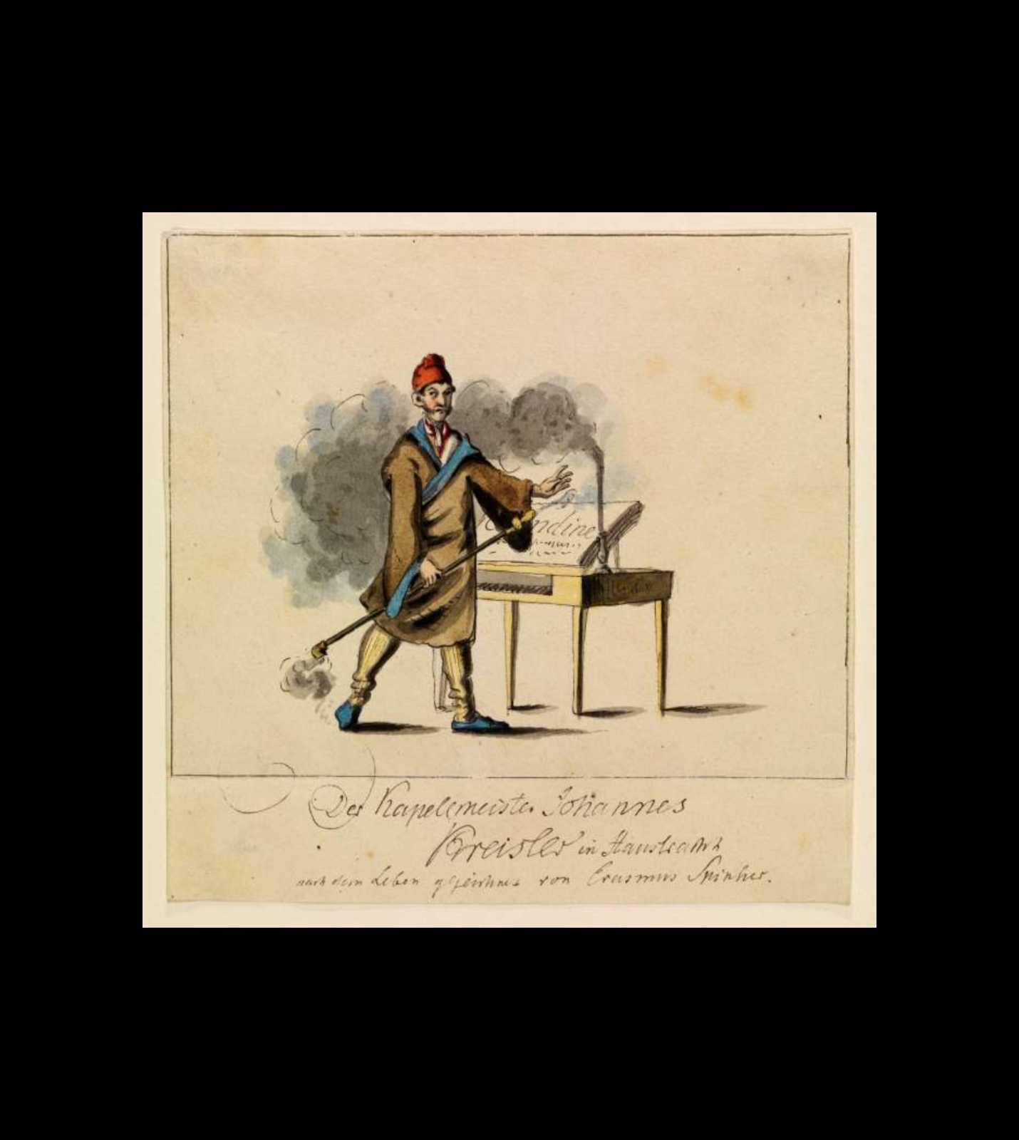 Self-portrait of Kapellmeister Johannes Kreisler by ETA Hoffmann © E.T.A. Hoffmann Portal, Staatsbibliothek Berlin (CC BY-NC-SA 4.0 International)