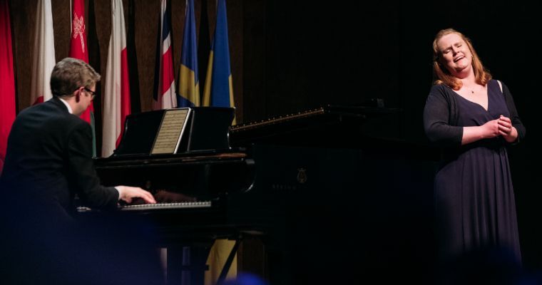 Art song second prize winner Harriet Burns with pianist Ian Tindale © Tam Photography | CMIM