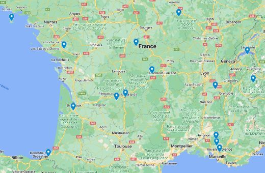 Festivals estivaux &copy; Google Maps | Bachtrack Ltd