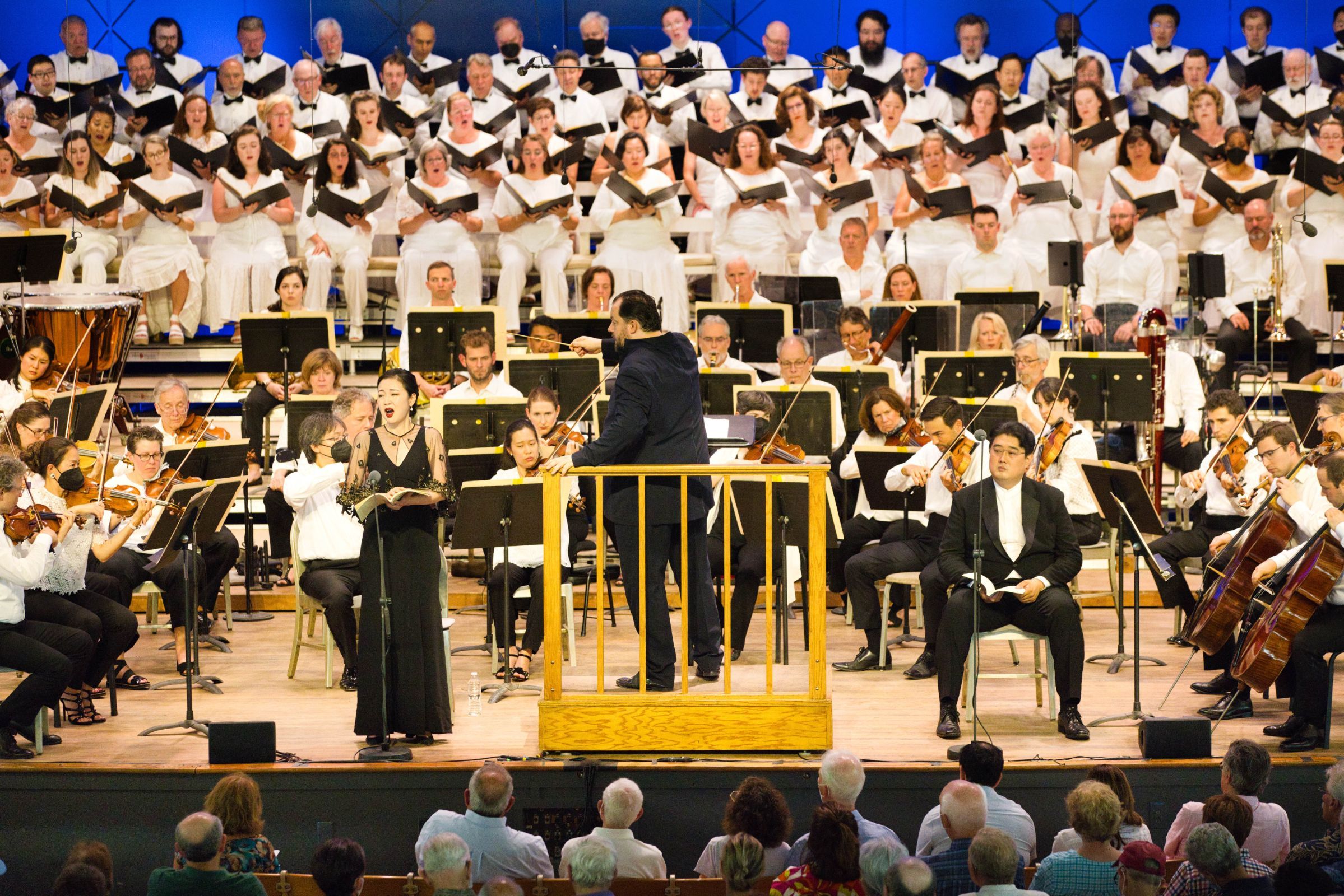 Ying Fang, Andris Nelsons, Shenyang and the Tanglewood Festival Chorus and BSO © Hilary Scott