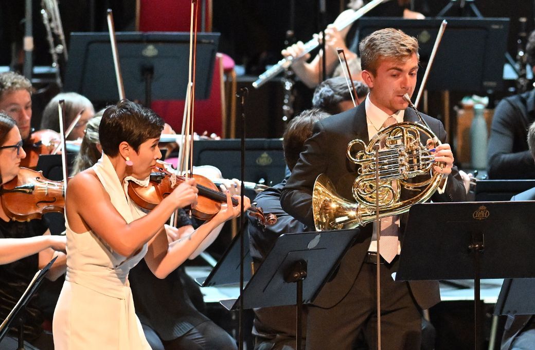 Elena Urioste, Ben Goldscheider and the CBSO © BBC | Mark Allan