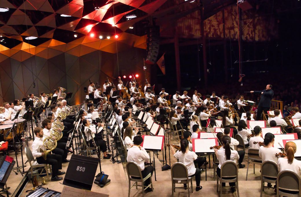 Andris Nelsons conducts the Tanglewood Music Center Orchestra &copy; Hilary Scott