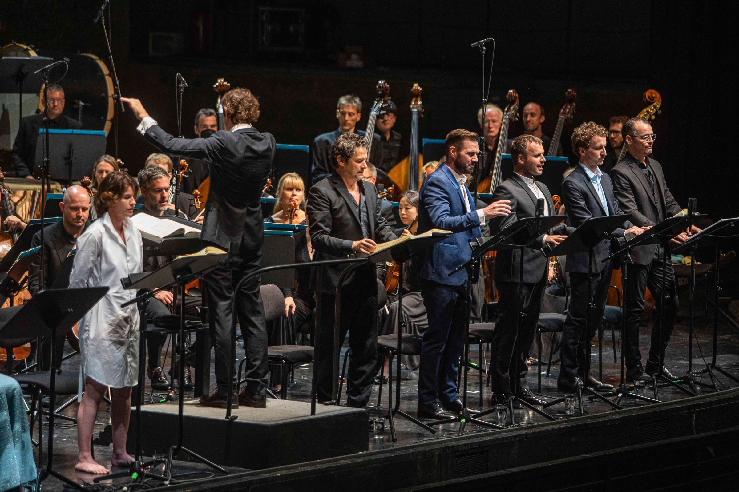 Irène Jacob, Jérôme Kircher, Damien Pass, Damien Bigourdan, Emilien Diard-Detoeuf, Marc Mauillon &copy; Salzburger Festspiele | Marco Borelli