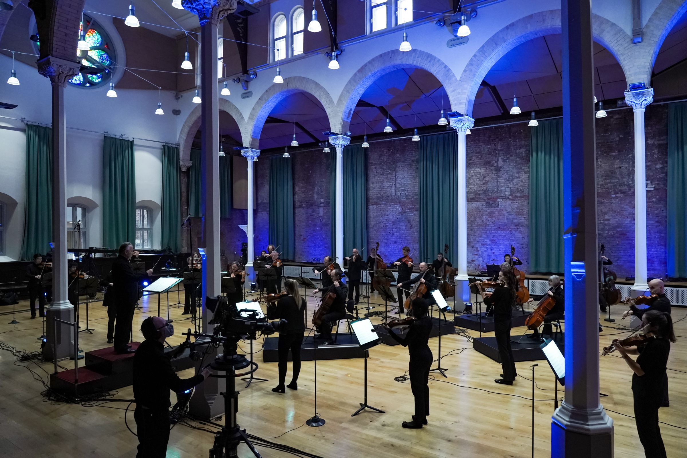 The Hallé filming a concert at Hallé St Peter's &copy; The Hallé