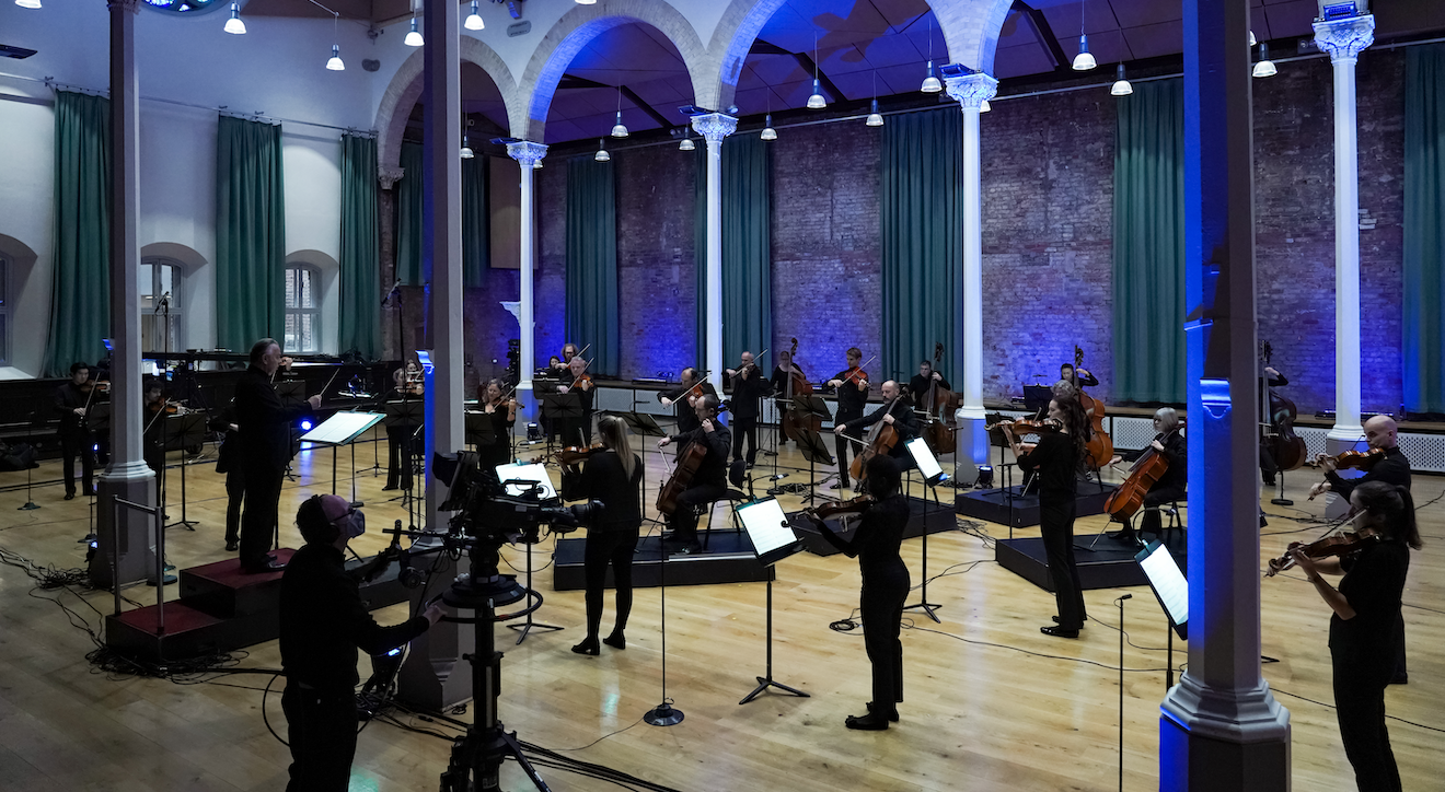 The Hallé filming a concert at Hallé St Peter's &copy; The Hallé