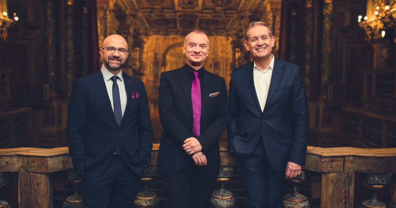 Artistic Director Cenčić with Creative Producer Georg Lang and Executive Director Clemens Lukas. &copy; Łukasz Rajchert