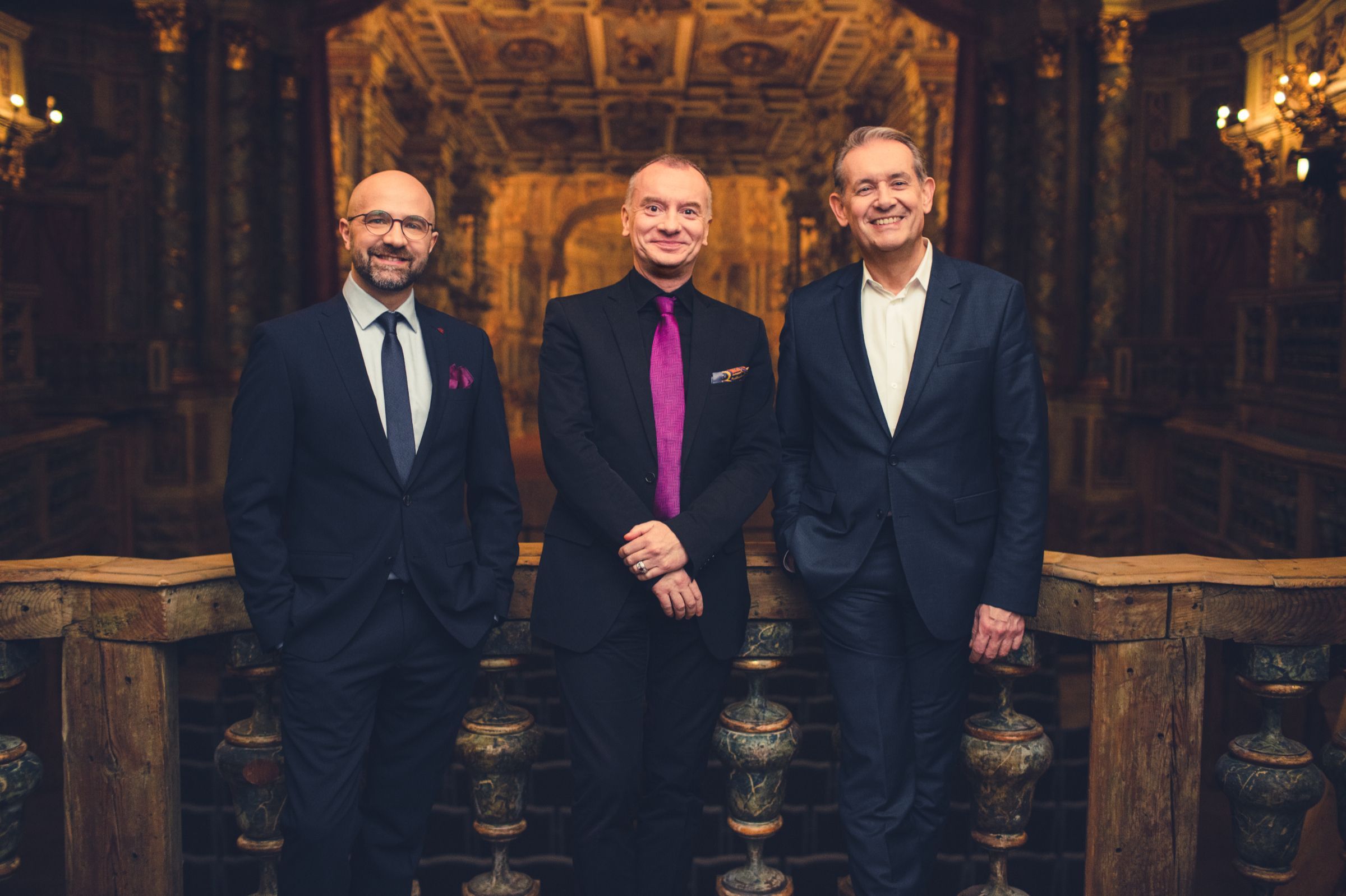 Artistic Director Cenčić with Creative Producer Georg Lang and Executive Director Clemens Lukas. &copy; Łukasz Rajchert