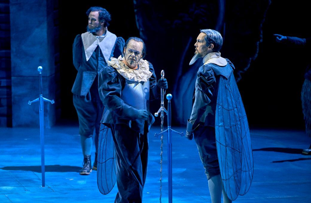 Derek Welton (Heerrufer), Martin Gantner (Friedrich), Georg Zeppenfeld (Heinrich der Vogler) &copy; Enrico Nawrath
