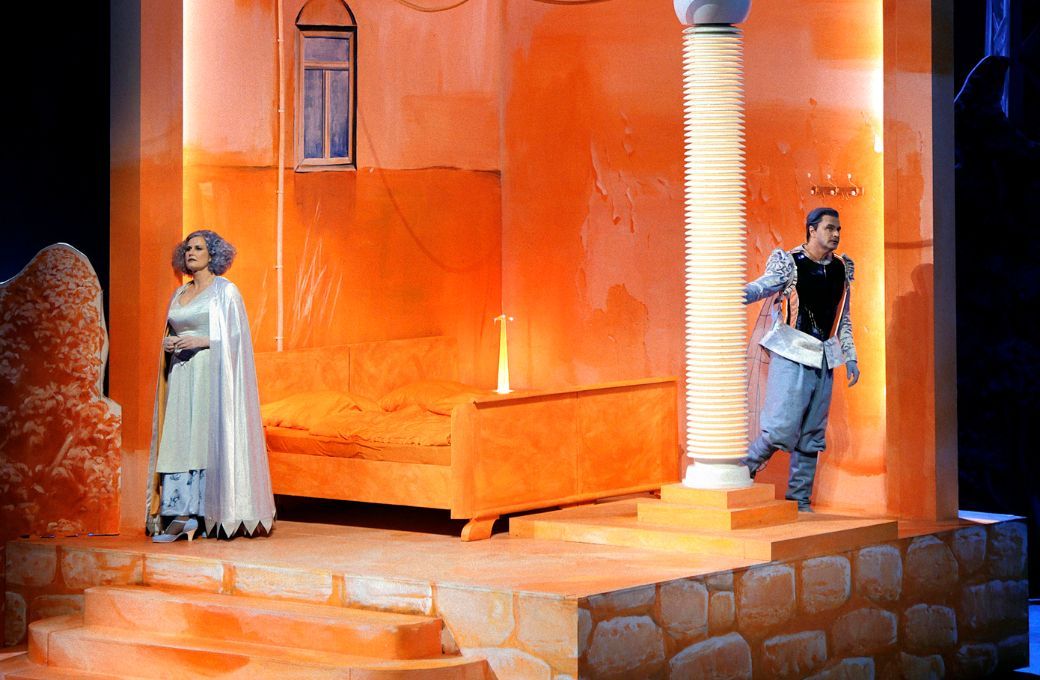 Camilla Nylund (Elsa von Brabant) und Klaus Florian Vogt (Lohengrin) &copy; Enrico Nawrath