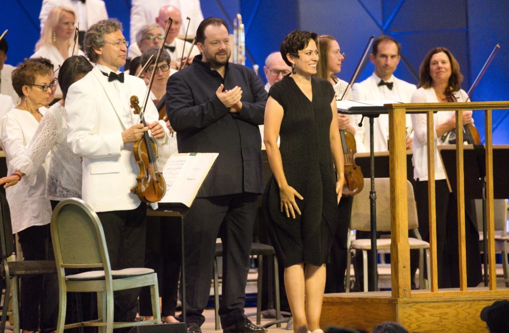 Andris Nelsons and Elizabeth Ogonek © Hilary Scott