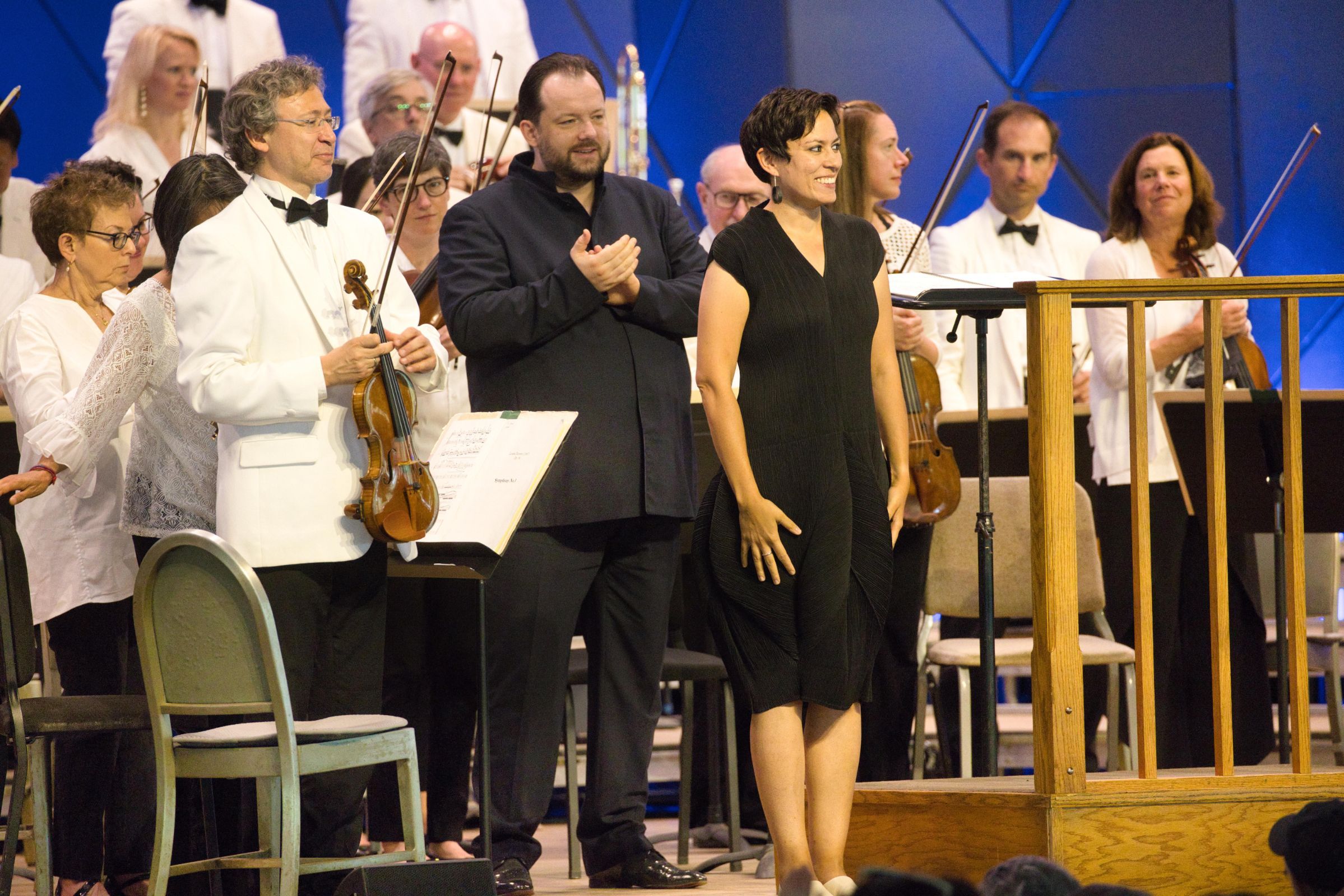 Andris Nelsons and Elizabeth Ogonek © Hilary Scott