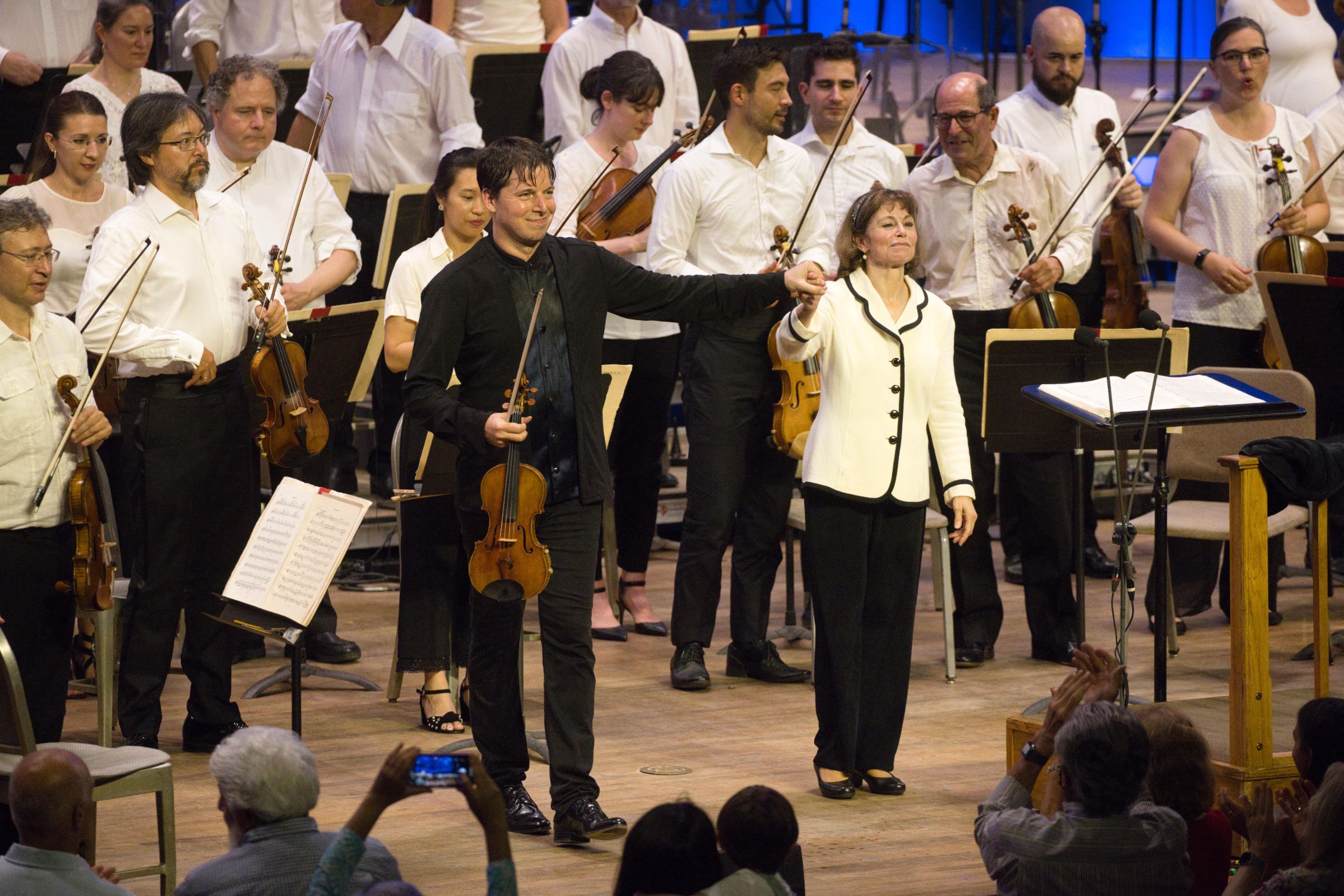 Joshua Bell and JoAnn Falletta &copy; Hilary Scott