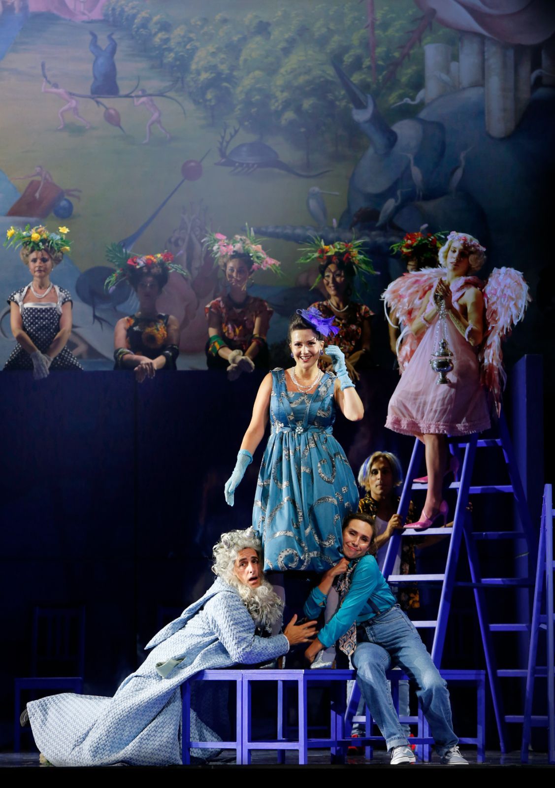 Juan Diego Flórez (Ory), Julie Fuchs (Adèle) and Maria Kataeva (Isolier) &copy; ROF | Amati Bacciardi