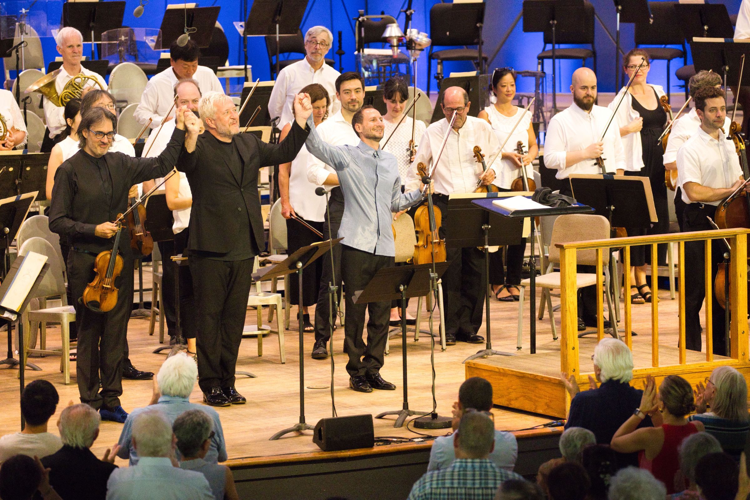 Leonidas Kavakos, Thomas Adès and Antoine Tamestit &copy; Hilary Scott