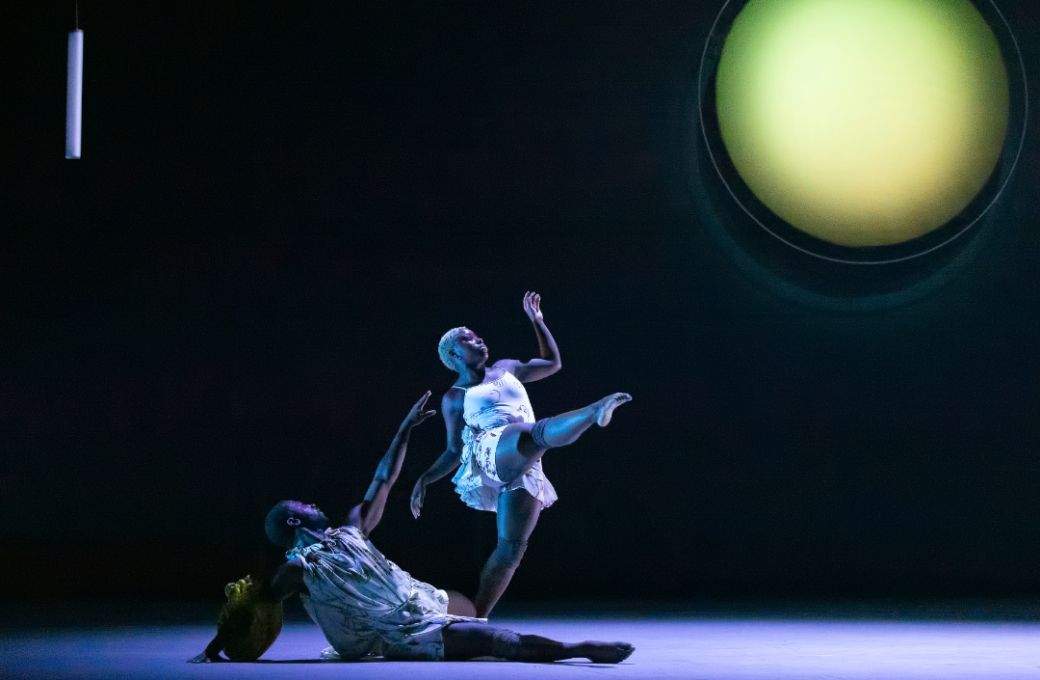 Claude &ldquo;CJ&rdquo; Johnson and Dymon Samara in <i>Requiem: Fire in the Air of the Earth</i> &copy; Erin Baiano