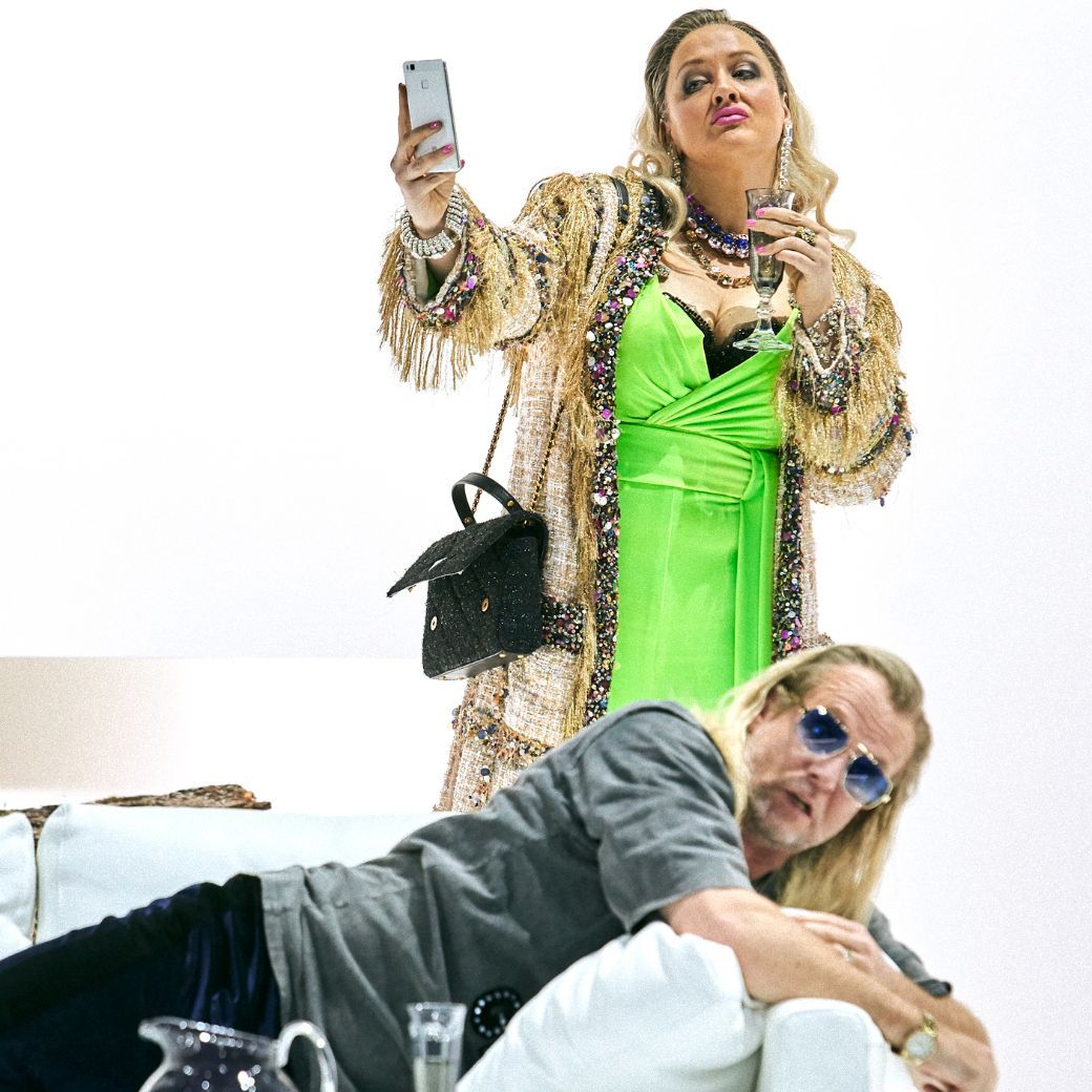 Elisabeth Teige (Gutrune) and Michael Kupfer-Radecky (Gunther) &copy; Bayreuth Festspiele | Enrico Nawrath
