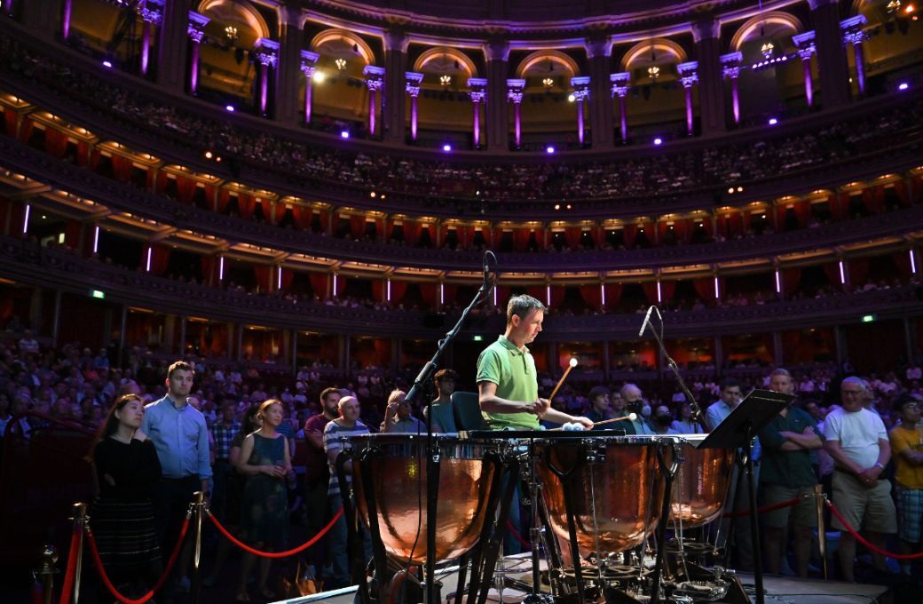 BBC SSO timpanist in the Arena © BBC | Chris Christodoulou