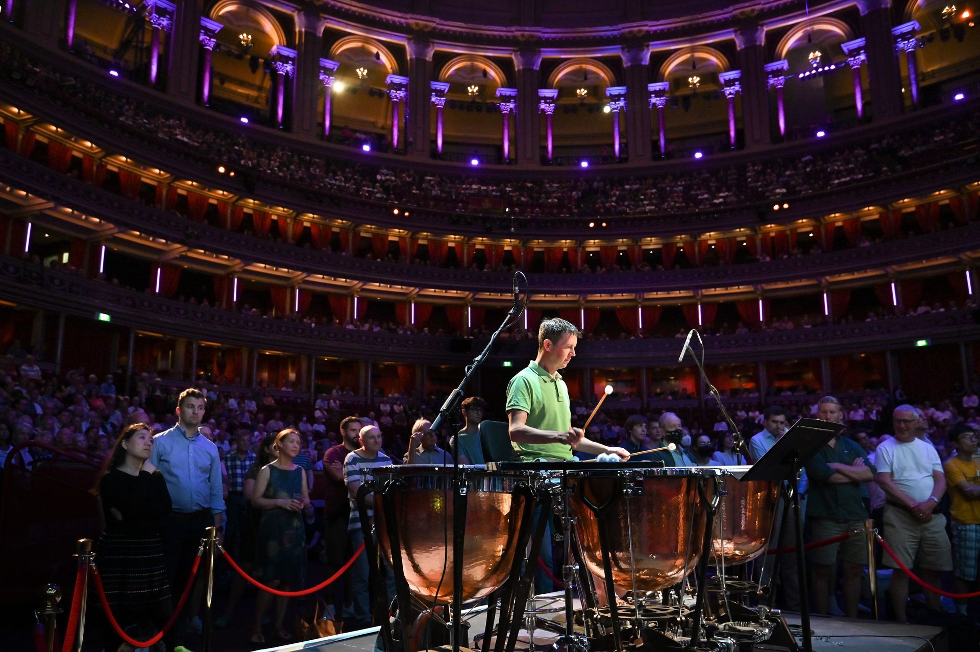 BBC SSO timpanist in the Arena © BBC | Chris Christodoulou