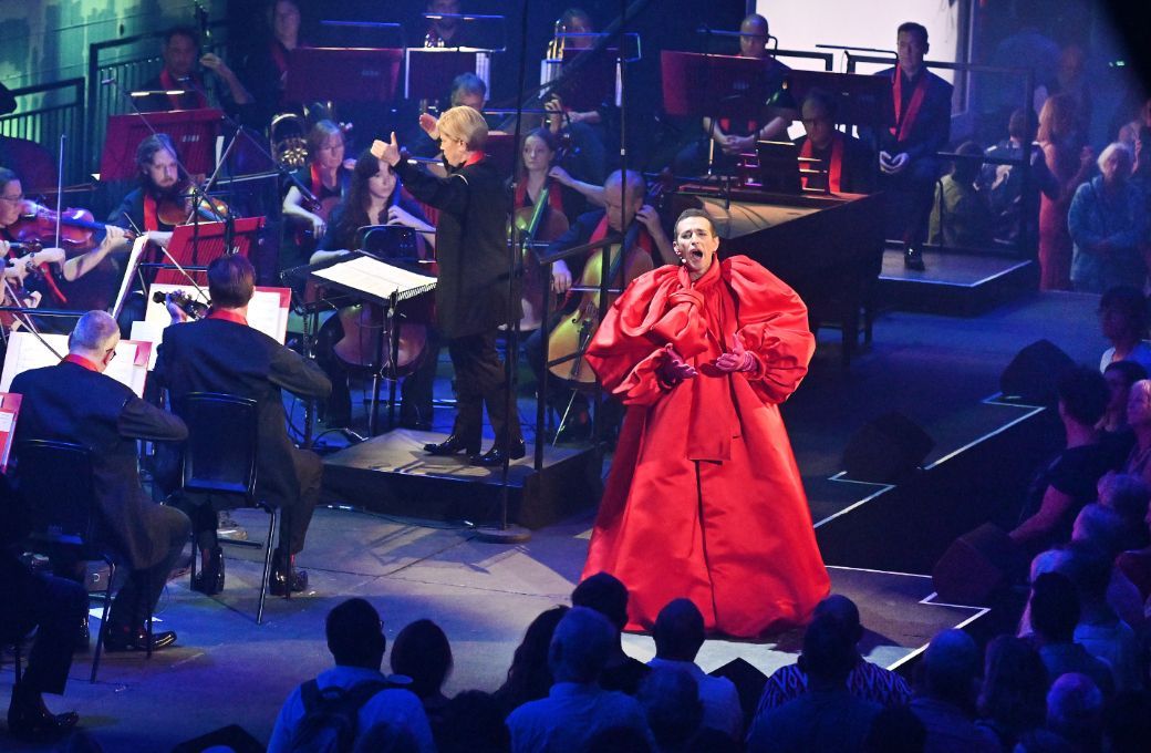 Anthony Roth Costanzo, Karen Kamensek and the English National Opera Orchestra &copy; BBC | Mark Allan