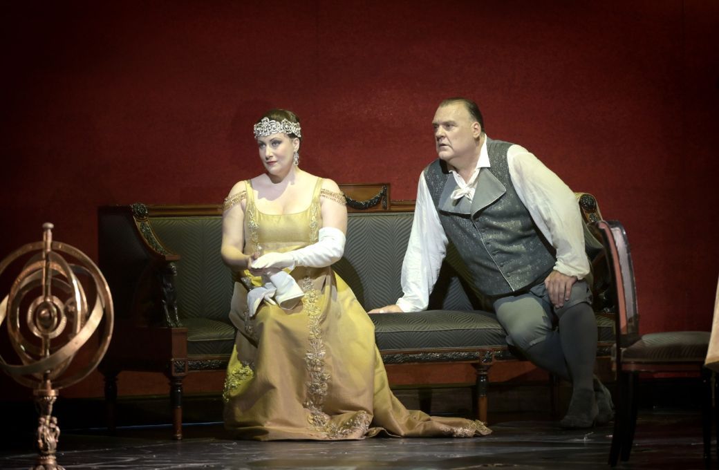 Saioa Hernández (Floria Tosca) et Bryn Terfel (Scarpia) &copy; Vincent Pontet / Opéra national de Paris