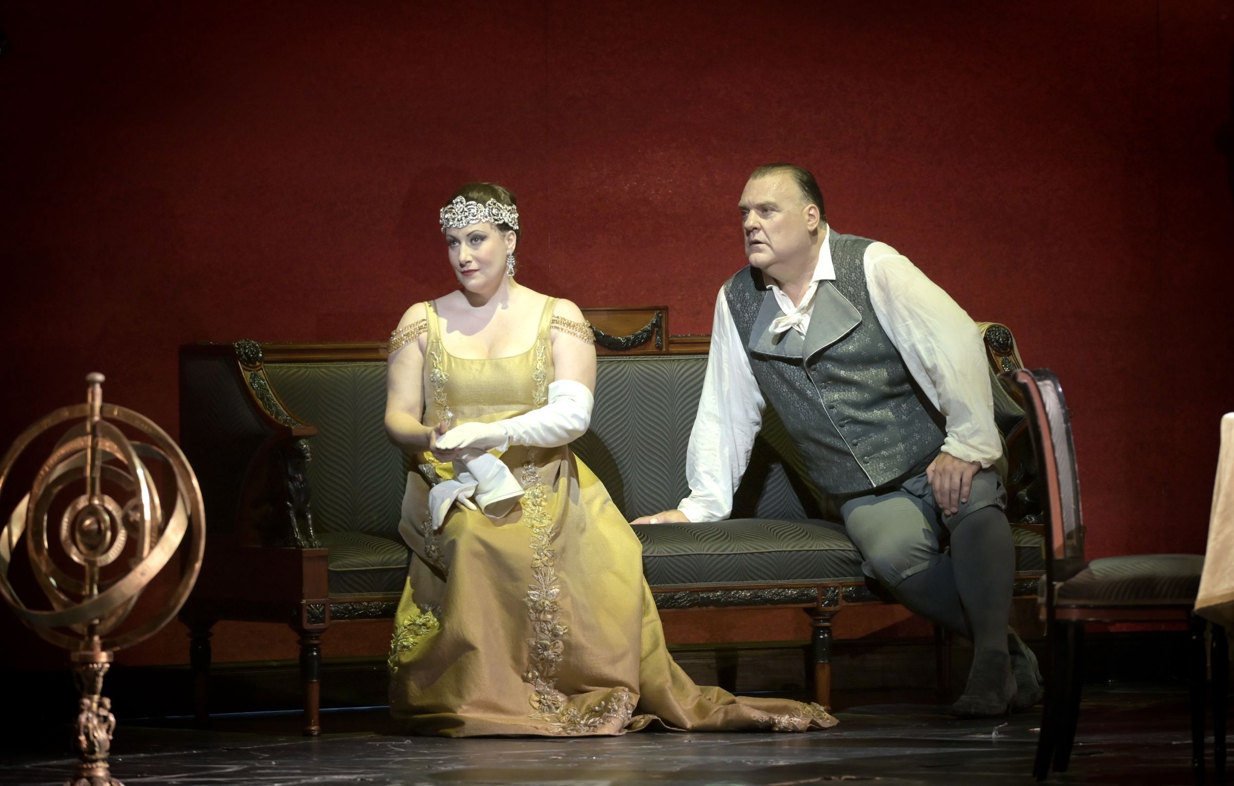 Saioa Hernández (Floria Tosca) et Bryn Terfel (Scarpia) © Vincent Pontet / Opéra national de Paris