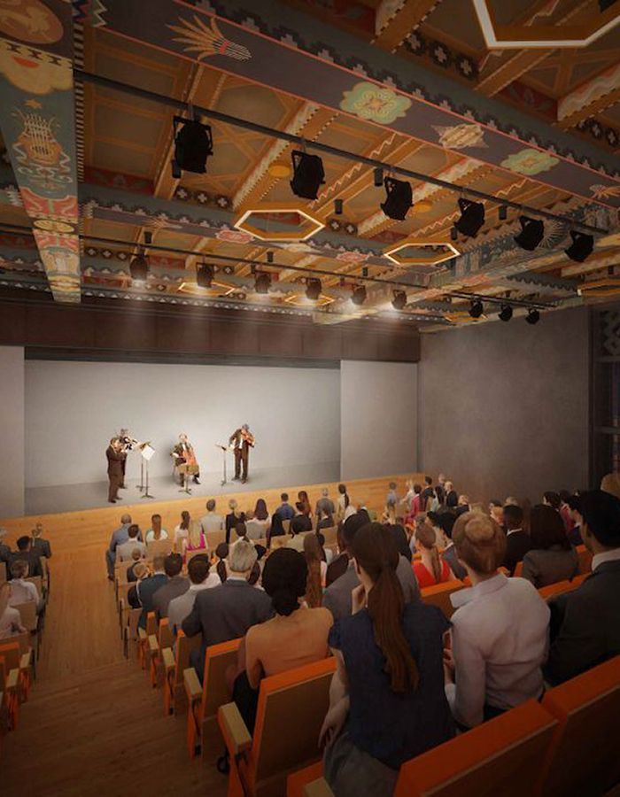 A rendering of what Buttenwieser Hall will look like after renovation is completed © © The 92nd Street Y, New York
