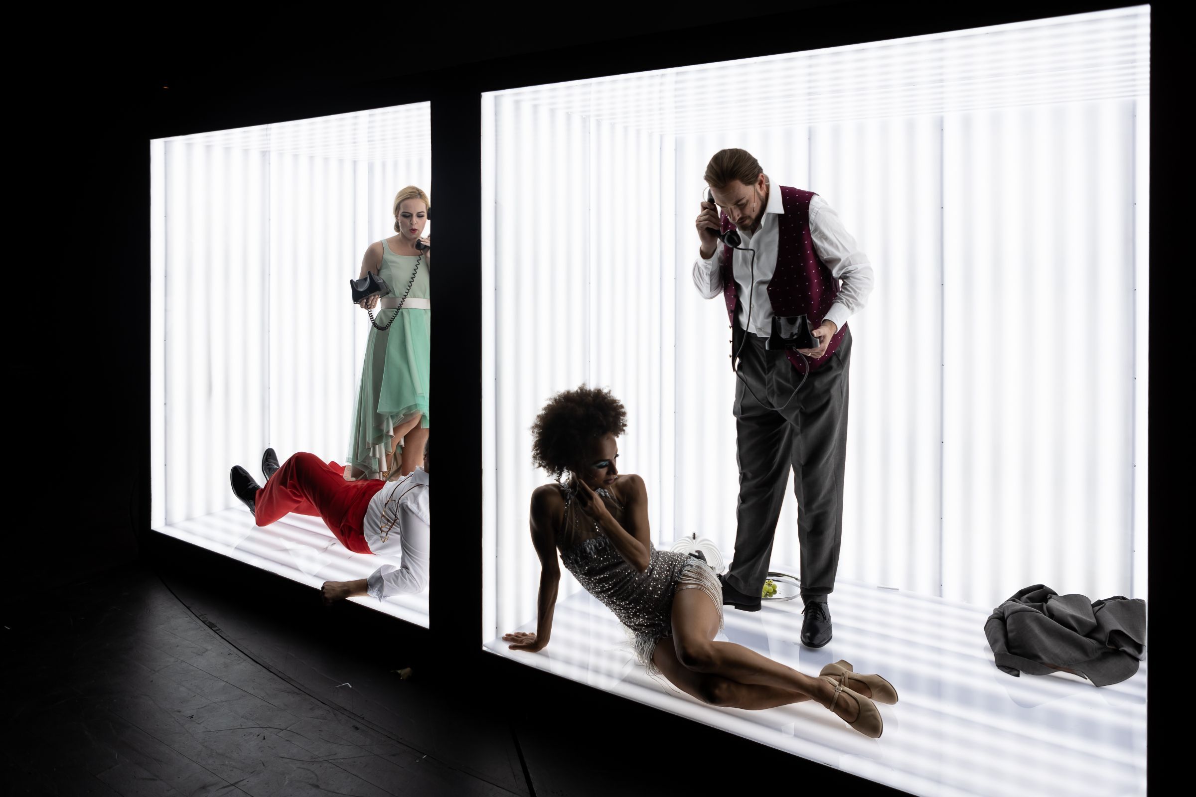 Doubravka Součková, Jakub Svojanovský, Linda Caridad Fernandez Saez (Tangolita) and Jiří Hájek © Národní divadlo | Zdeněk Sokol
