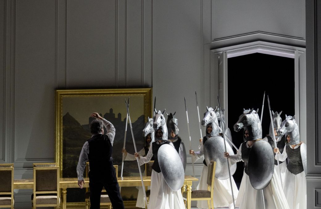 Tomasz Konieczny (Wotan) and the Valkyries &copy; Monika Rittershaus