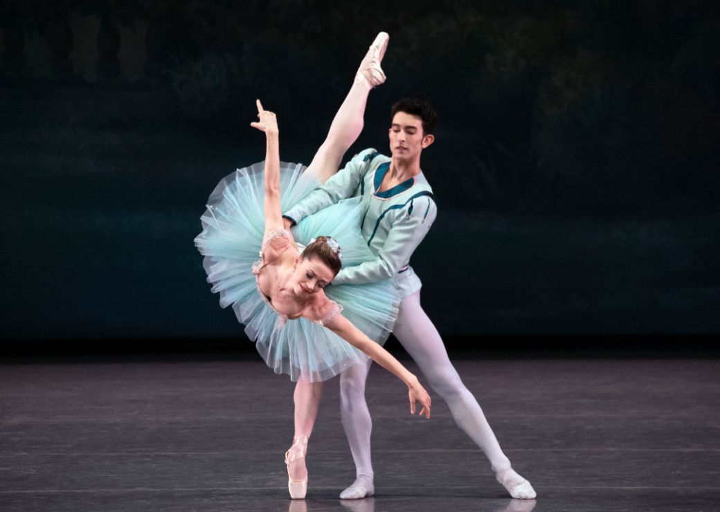 Megan Fairchild and Anthony Huxley in <i>Raymonda Variations</i> © Erin Baiano