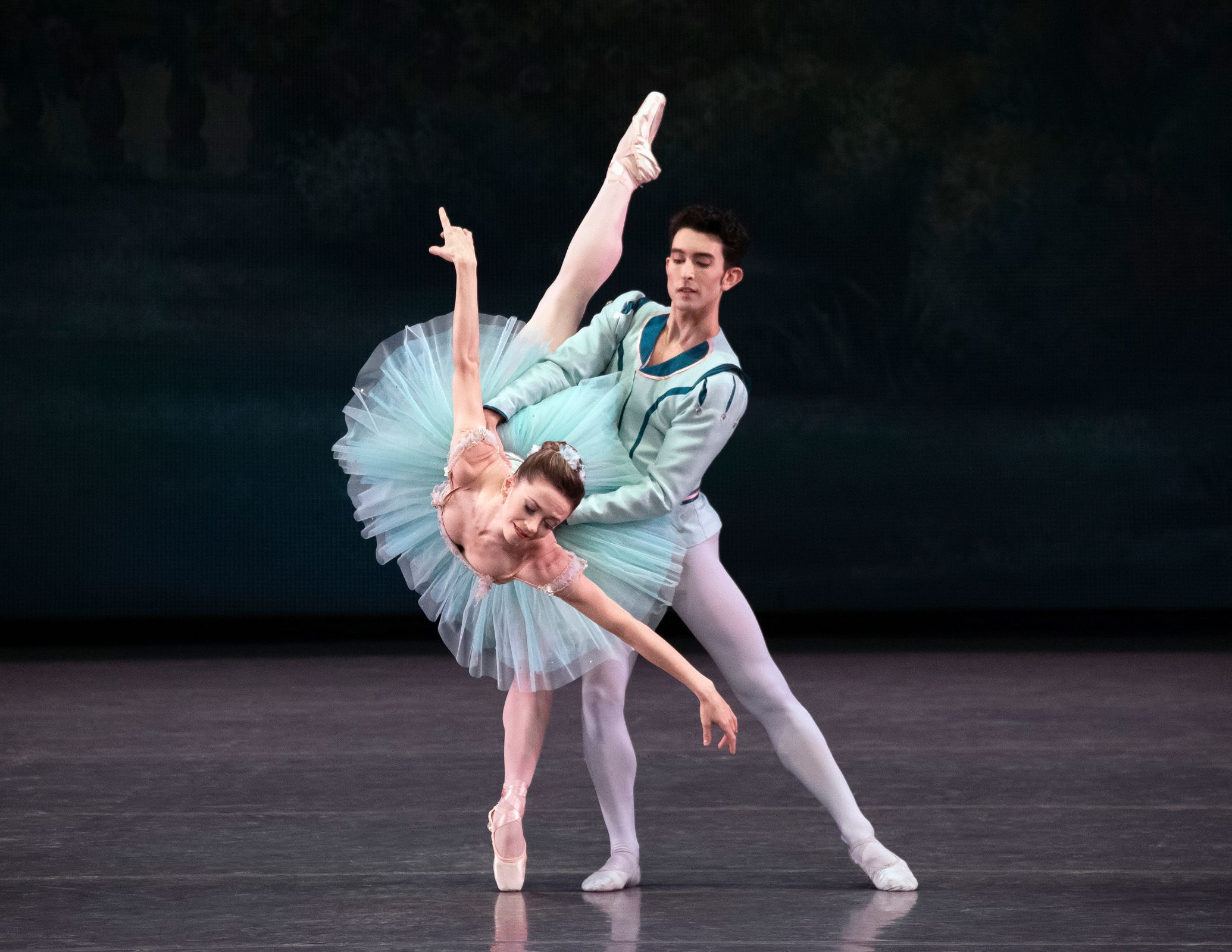 Megan Fairchild and Anthony Huxley in <i>Raymonda Variations</i> © Erin Baiano