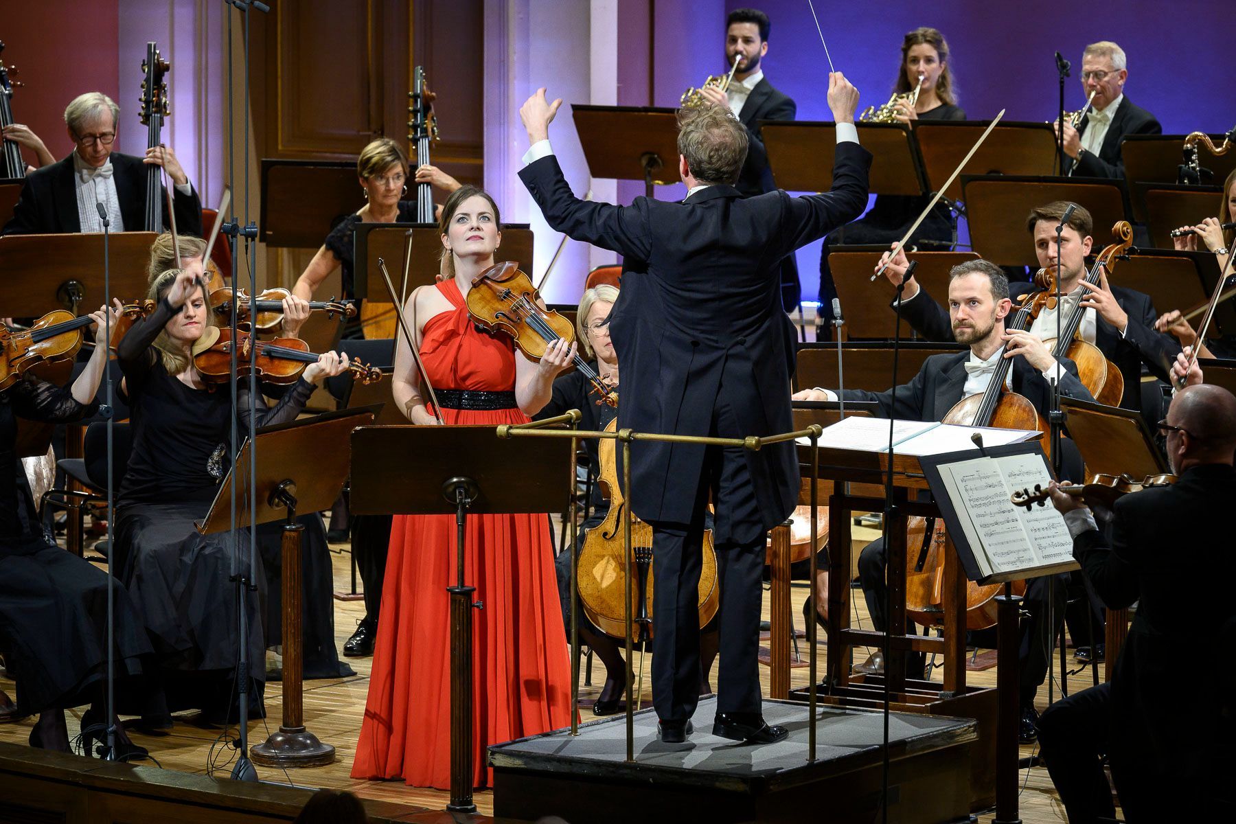 Veronika Eberle, Daniel Harding and the Swedish RSO © Dvořák's Prague | Petra Hajská