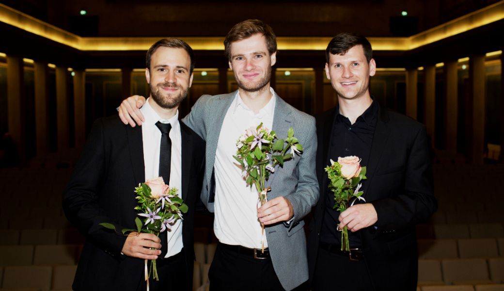 Portrait of the three finalists (trombone category) &copy; Daniel Delang
