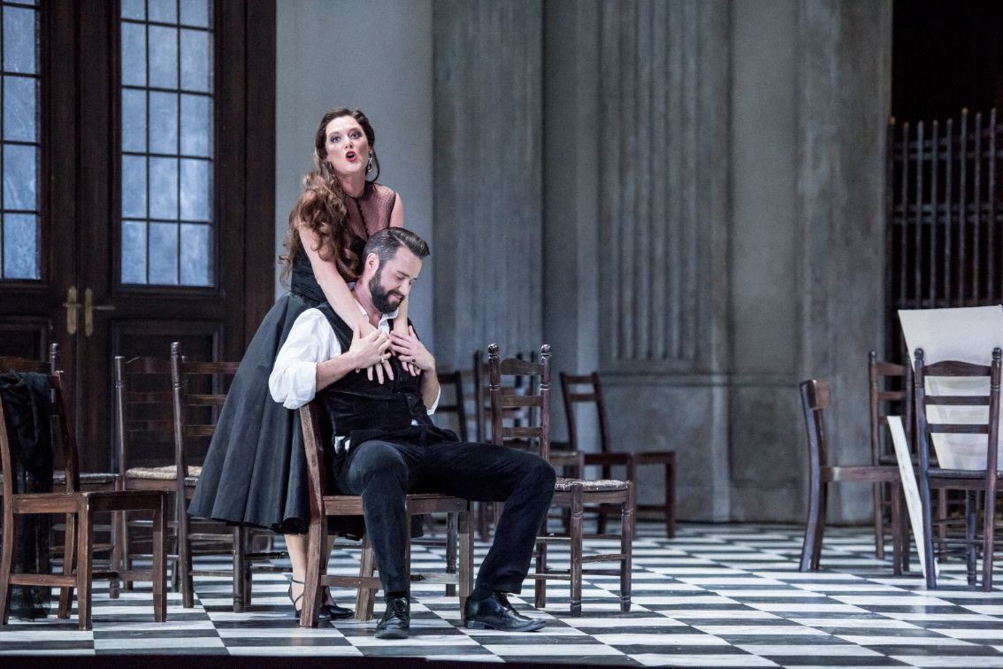 Sinéad Campbell-Wallace (Tosca) and Adam Smith (Cavaradossi) &copy; Genevieve Girling