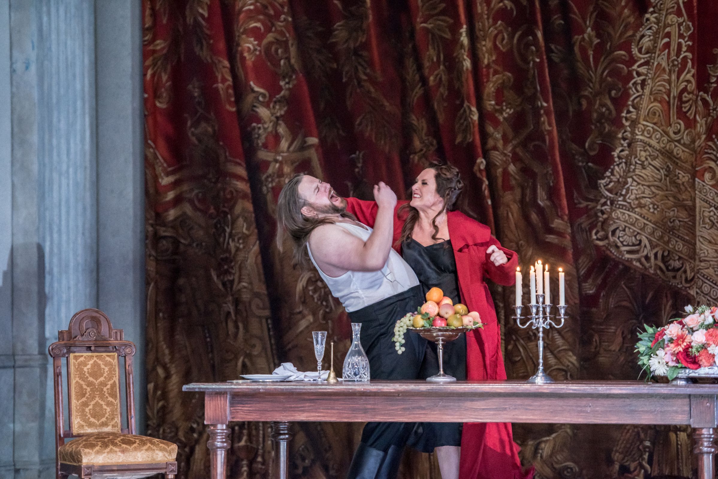 Noel Bouley (Scarpia) and Sinéad Campbell-Wallace (Tosca) &copy; Genevieve Girling