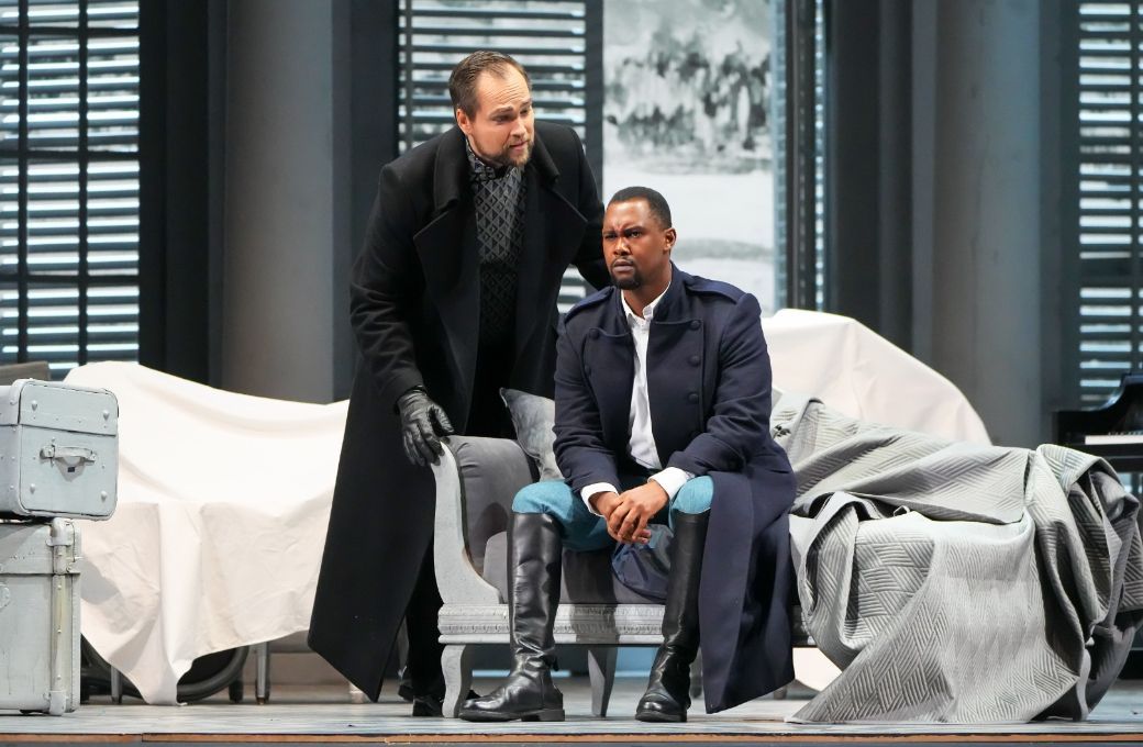 Alek Shrader (Iago) and Khanyisa Gwenxane (Otello) &copy; Steven Pisano