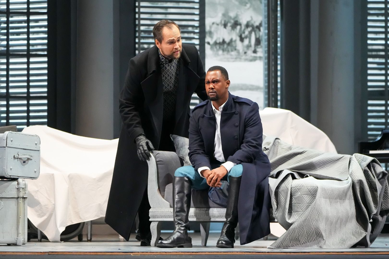 Alek Shrader (Iago) and Khanyisa Gwenxane (Otello) &copy; Steven Pisano