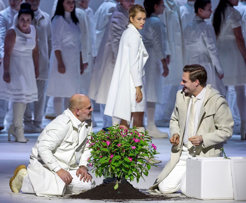 <i>Das klagende Lied</i>: Florian Boesch, Vera-Lotte Boecker und Daniel Jenz © Wiener Staatsoper | Michael Pöhn