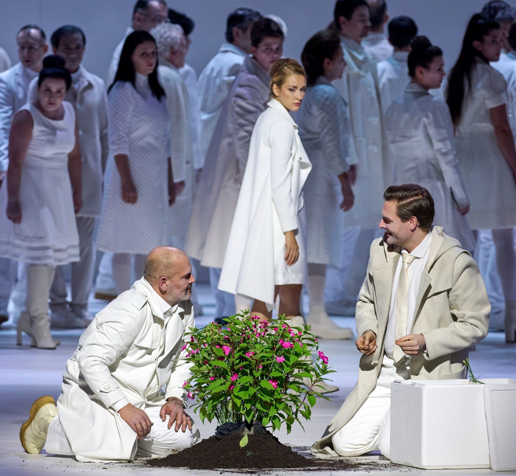 <i>Das klagende Lied</i>: Florian Boesch, Vera-Lotte Boecker und Daniel Jenz © Wiener Staatsoper | Michael Pöhn