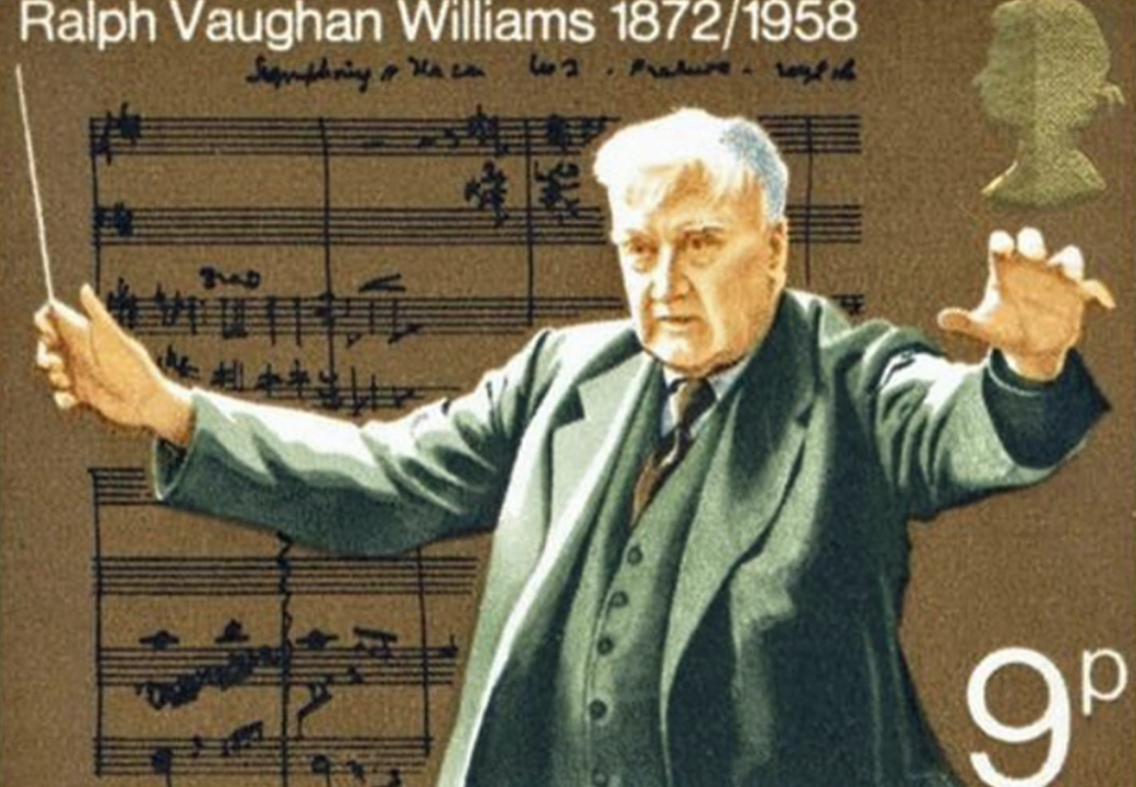 RVW auf einer Briefmarke aus dem Jahr 1972, anlässlich des 100-jährigen Jubiläums des Komponisten &copy; Vaughan Williams Charitable Trust