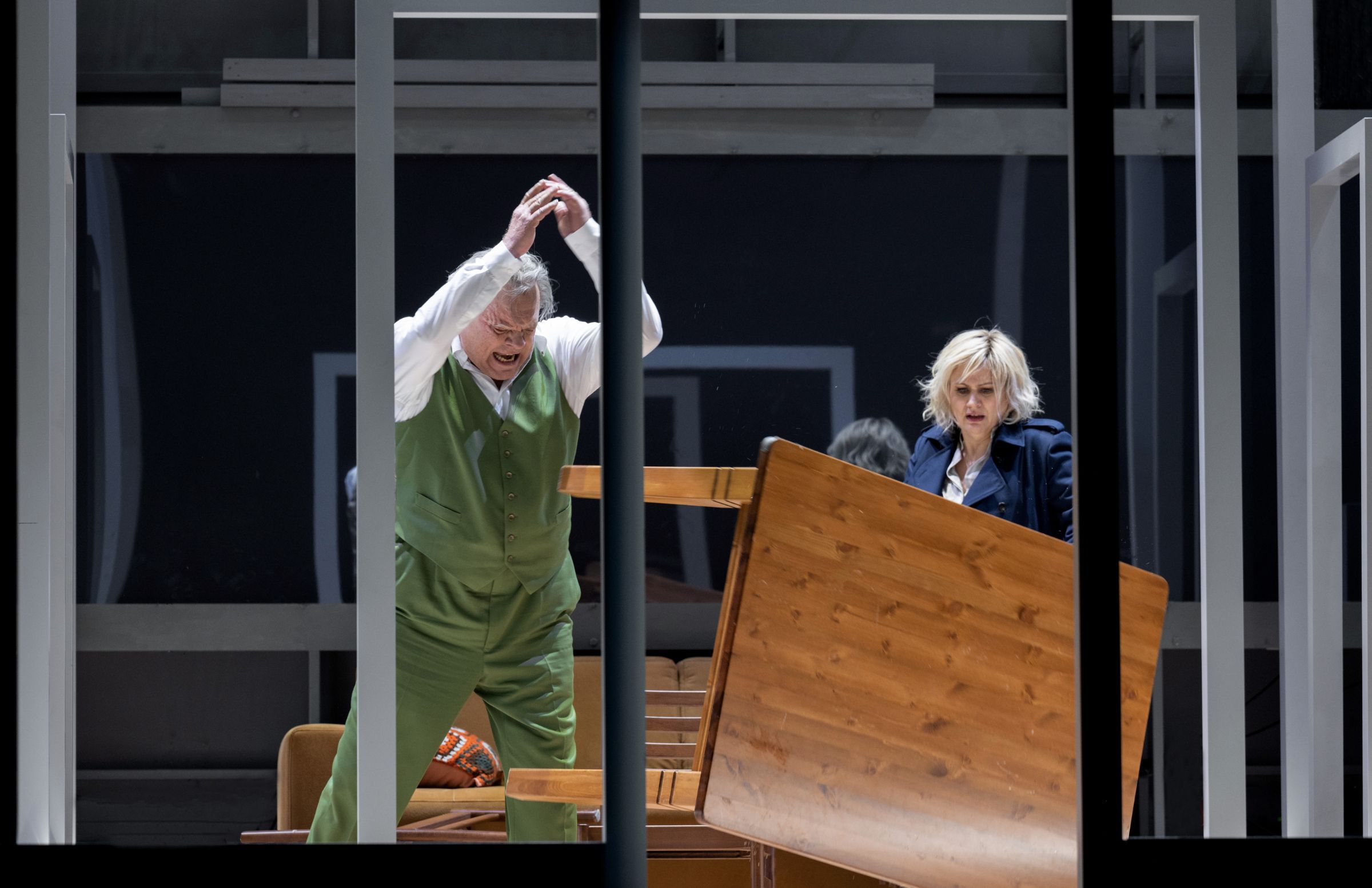 Michael Volle (Wotan) und Anja Kampe (Brünnhilde) &copy; Monika Rittershaus