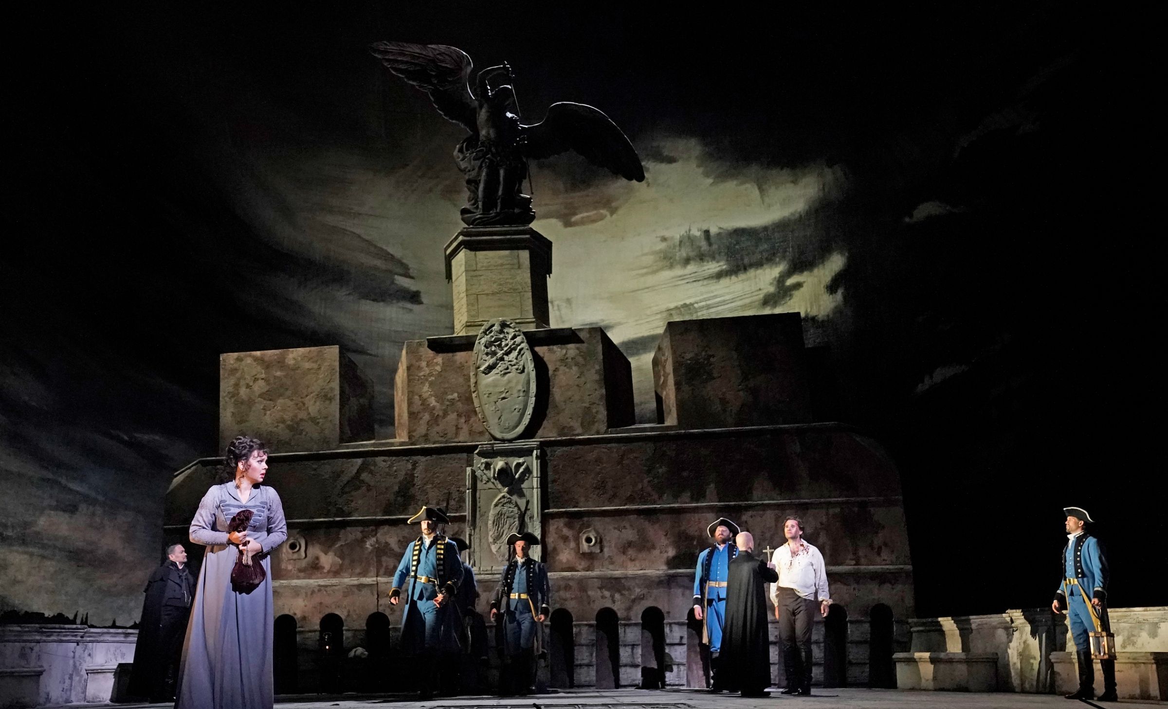 Aleksandra Kurzak (Tosca) and Michael Fabiano (Cavaradossi) © Karen Almond | Met Opera