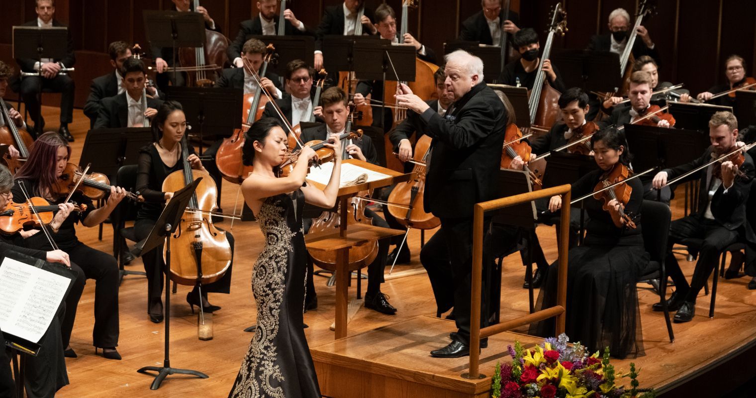 Sirena Huang with the Indianapolis Symphony Orchestra and Leonard Slatkin &copy; Denis Ryan Kelly Jr.
