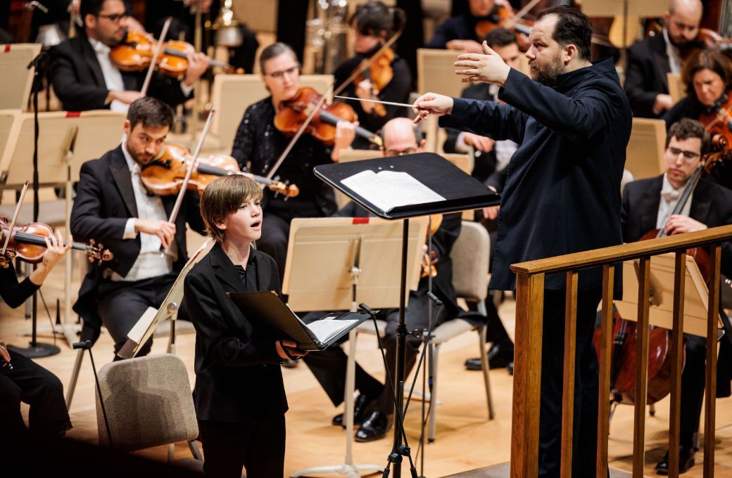 Linus Schafer, Andris Nelsons and the Boston Symphony &copy; Aram Boghosian